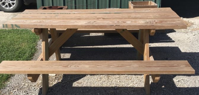 $200 Custom Picnic Table from Hogue Lumber