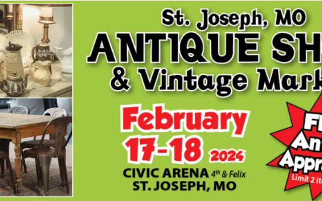 St Joseph Antique Show & Vintage Market Tickets for Only $4.50 (Reg $9)